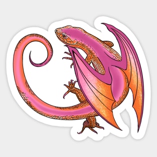 Lesbian Pride Dragon Sticker